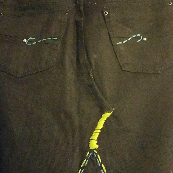 GUC Tommy Hillfiger jeans leather and denim skirt - Picture 5 of 6